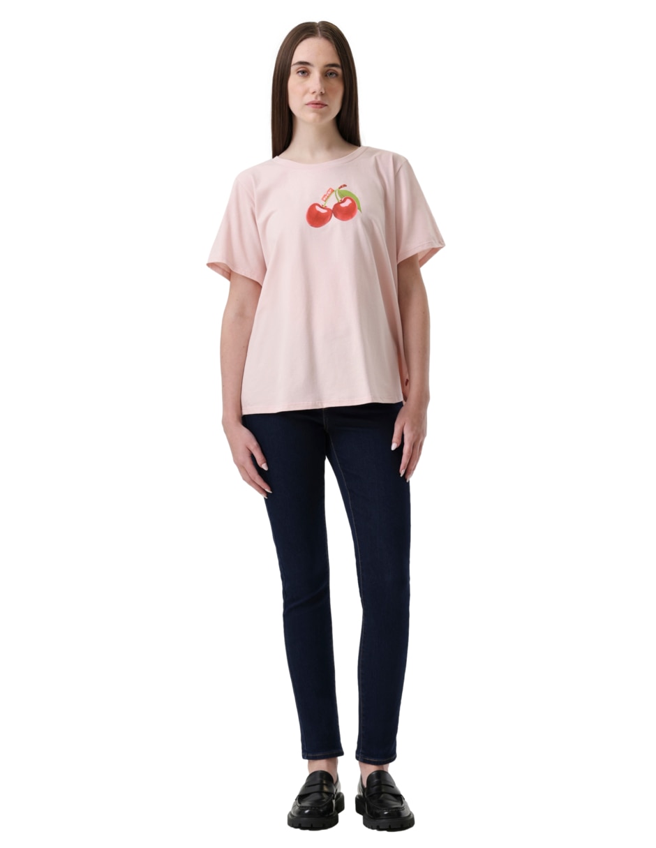 Playera manga corta cuello redondo para mujer 5
