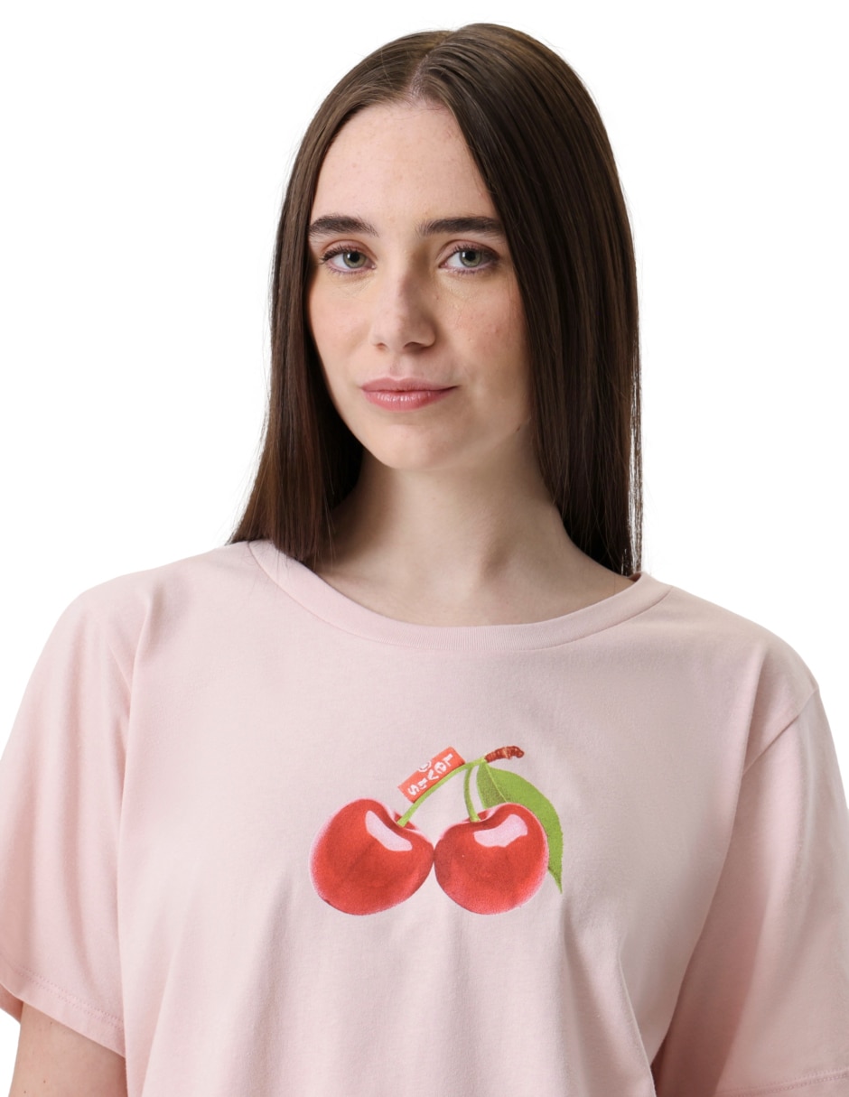 Playera manga corta cuello redondo para mujer 6