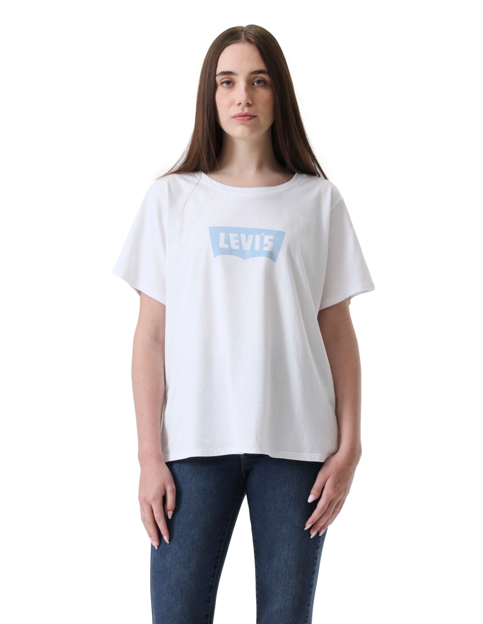 Playera manga corta cuello redondo para mujer