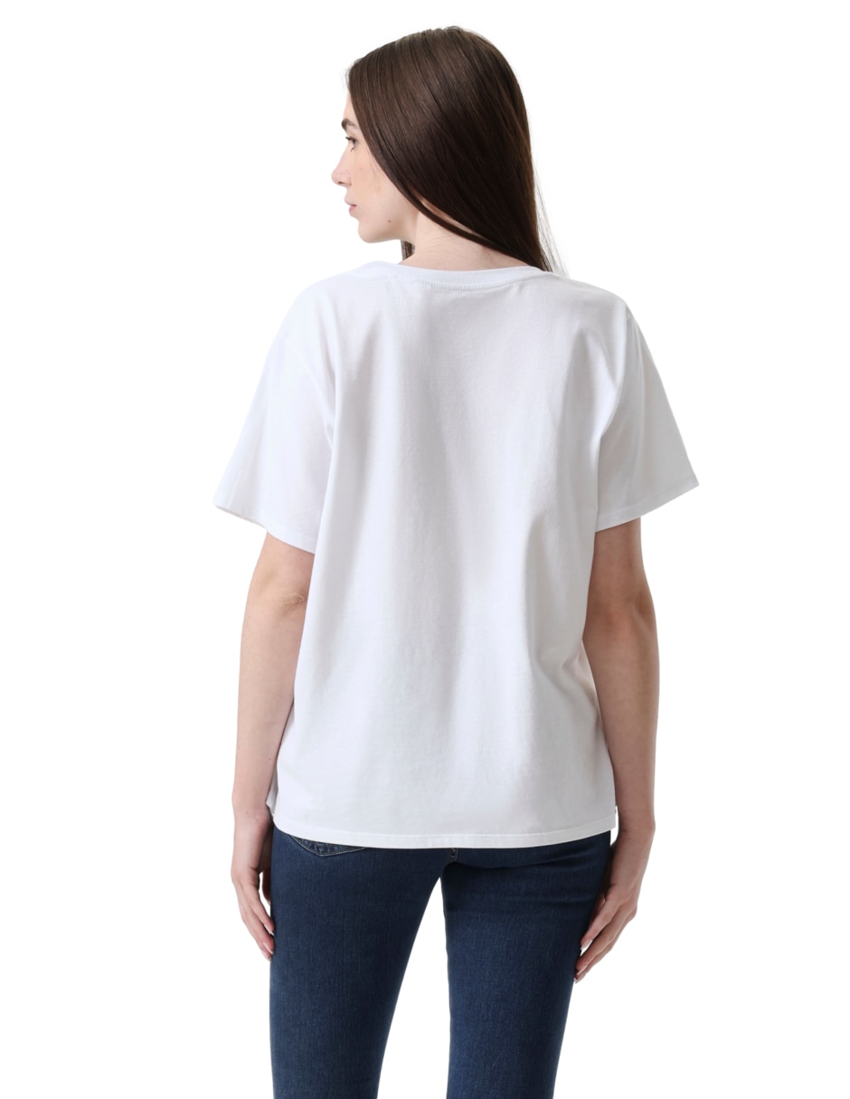 Playera manga corta cuello redondo para mujer 3