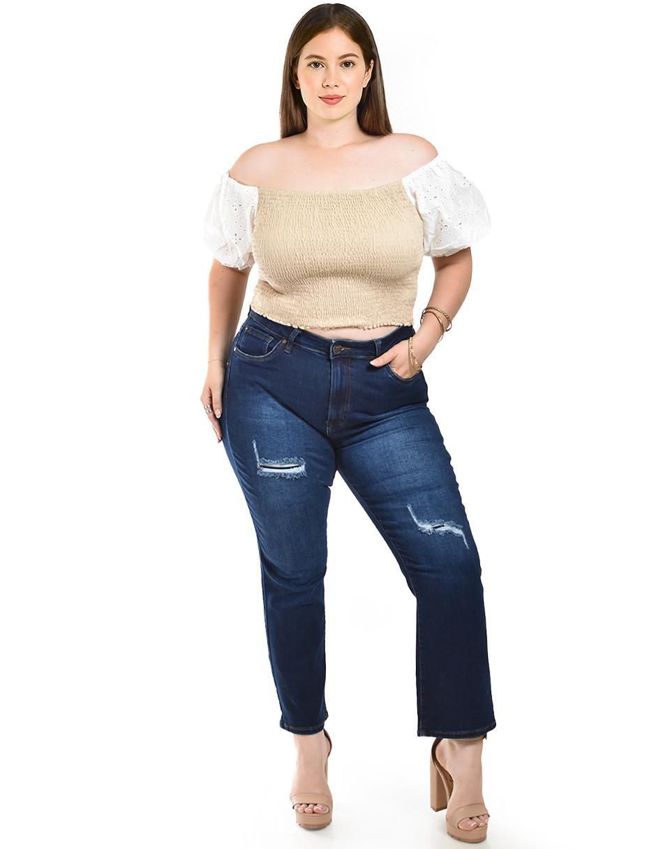 Jeans straight para mujer 4