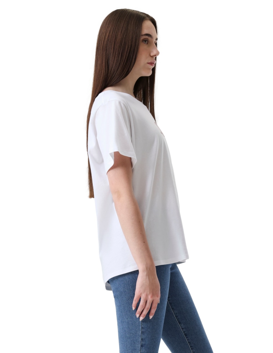 Playera manga corta cuello redondo para mujer 2