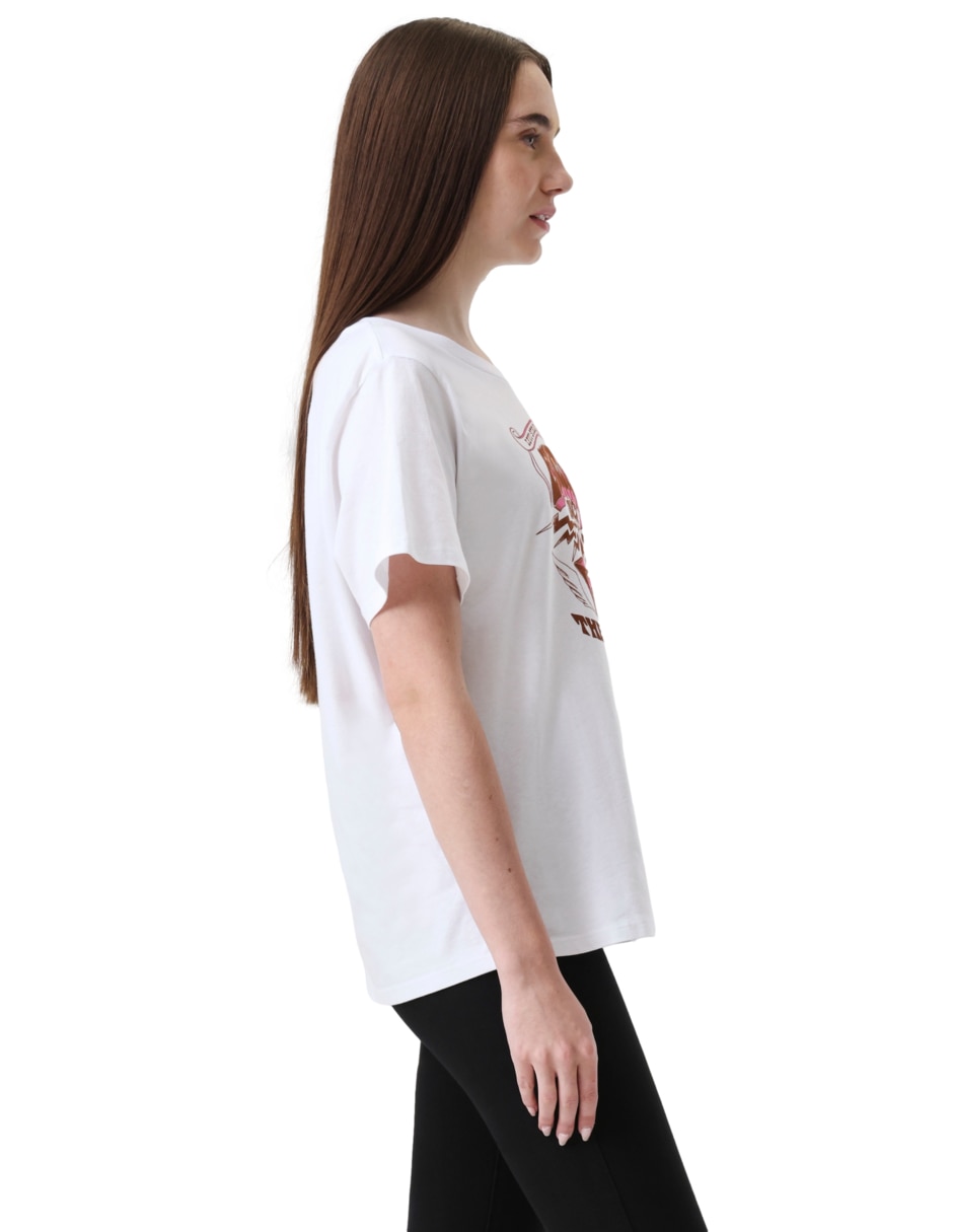 Playera manga corta cuello redondo para mujer 2