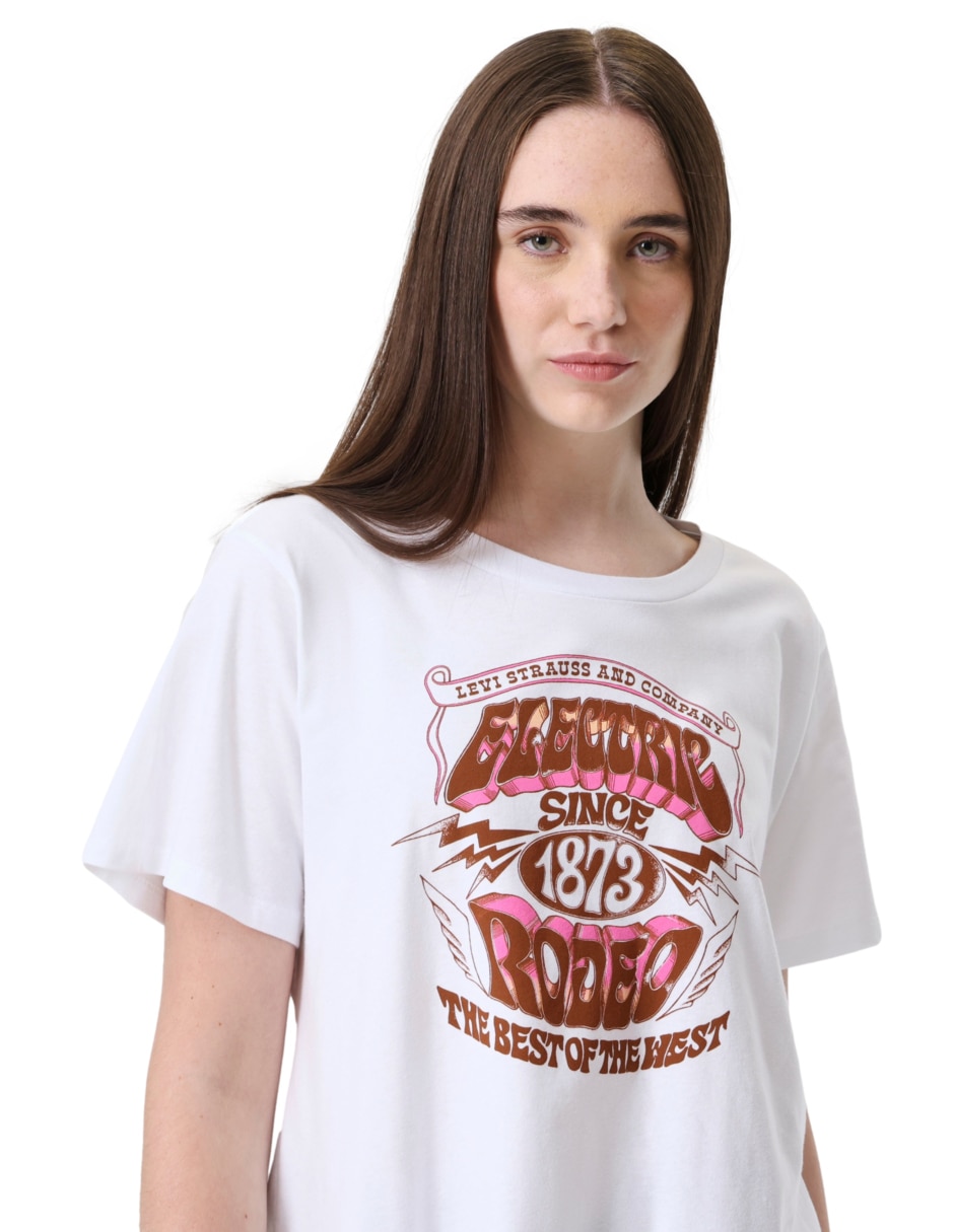 Playera manga corta cuello redondo para mujer 5