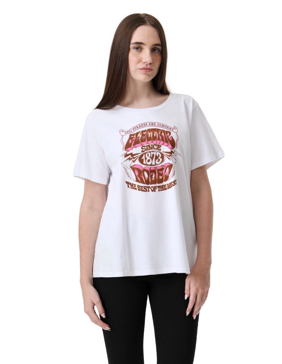 Playera manga corta cuello redondo para mujer 6