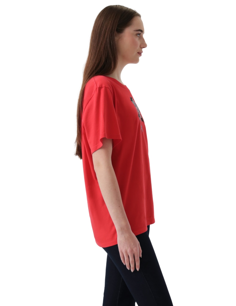 Playera manga corta cuello redondo para mujer 2