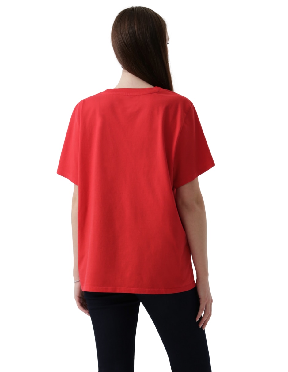 Playera manga corta cuello redondo para mujer 3