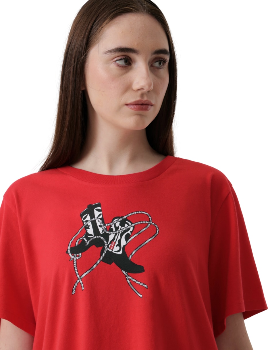 Playera manga corta cuello redondo para mujer 6