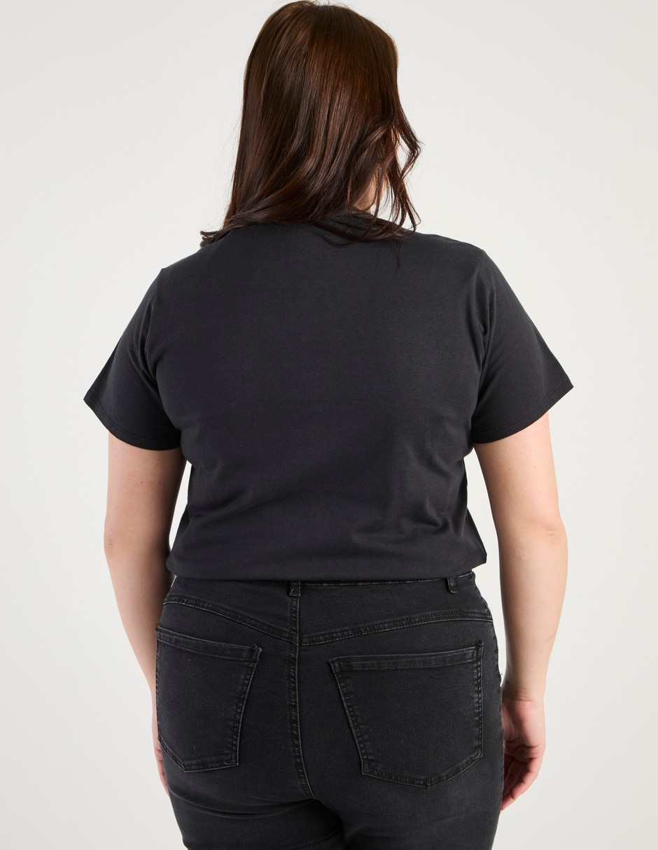 Playera manga corta cuello redondo para mujer 2