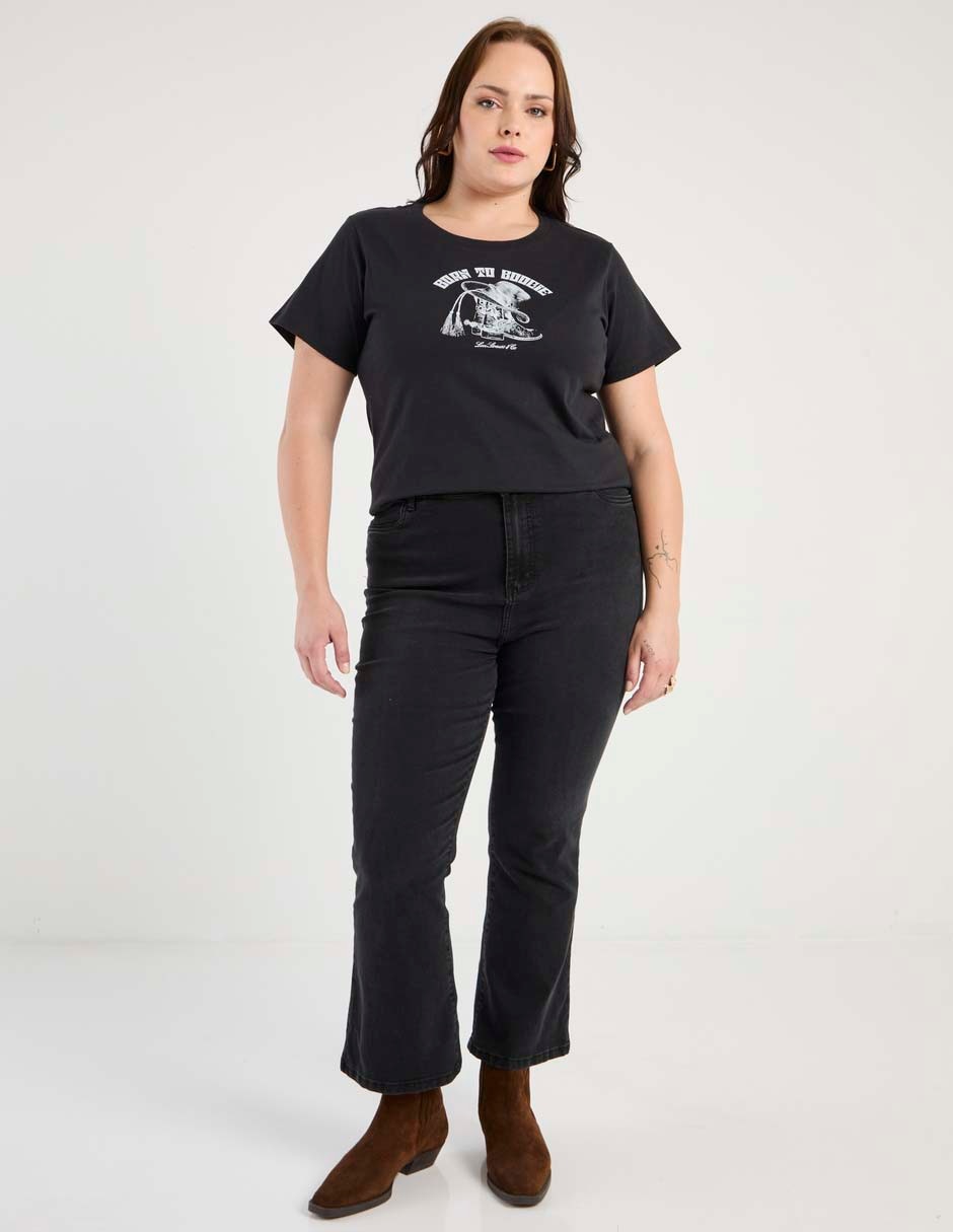 Playera manga corta cuello redondo para mujer 3