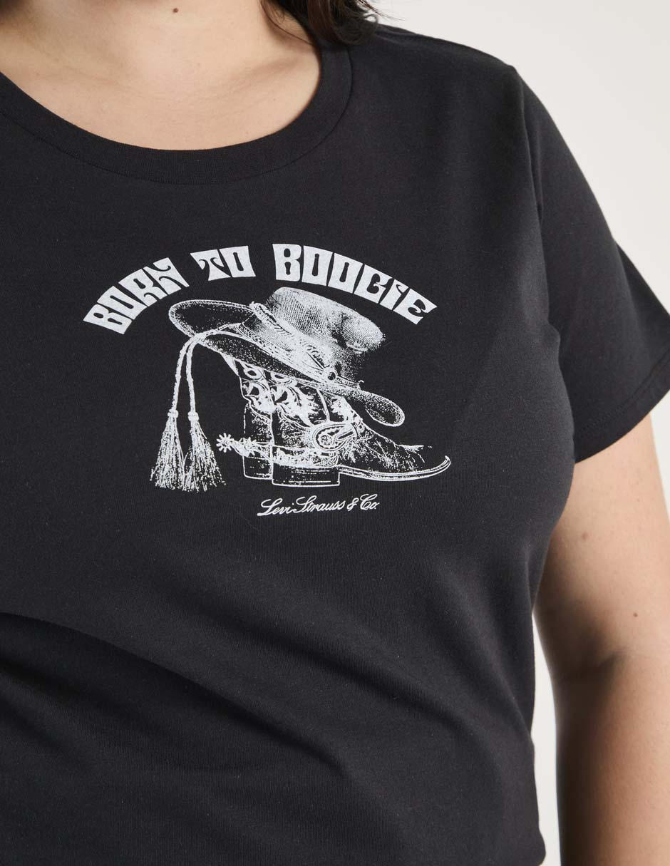 Playera manga corta cuello redondo para mujer 4