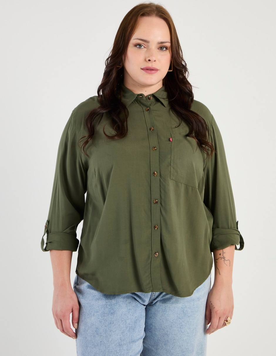 Blusa manga larga para mujer