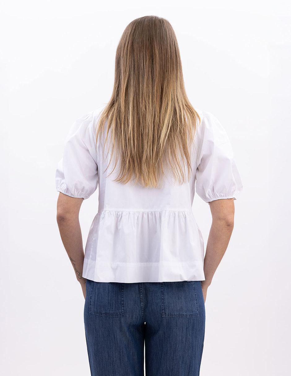 Blusa peplum manga al codo para mujer 3
