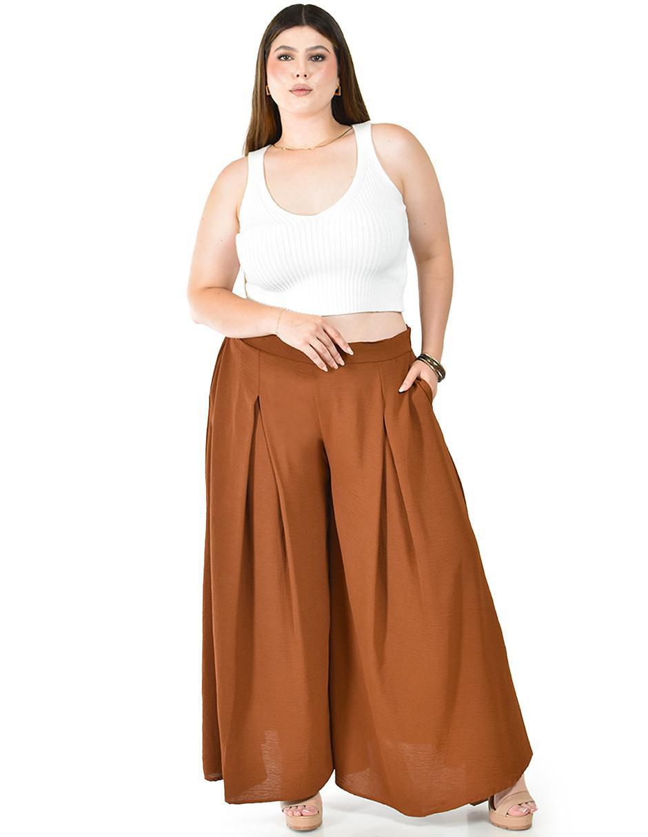 Pantalón plisado amplio para mujer 4