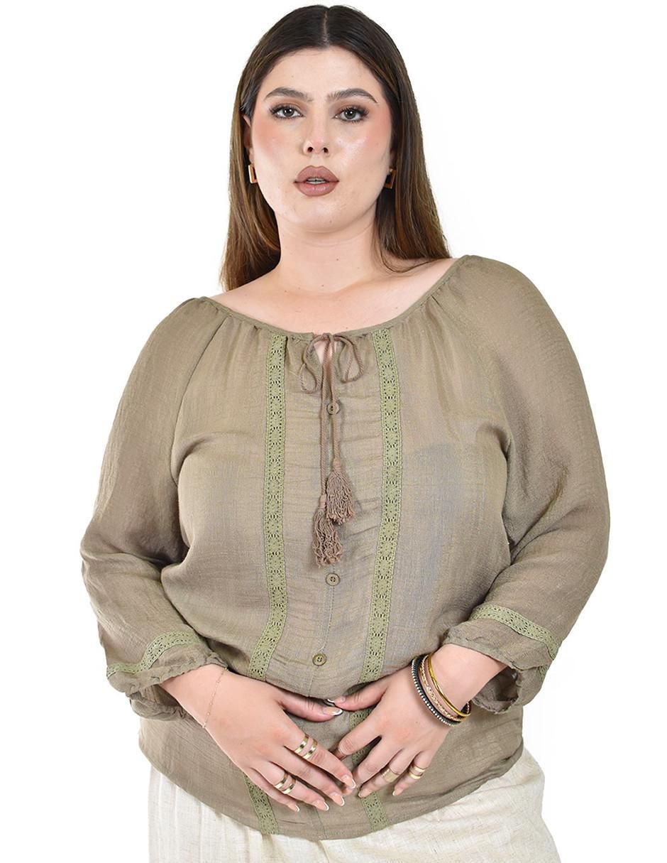 Blusa manga 3/4 para mujer