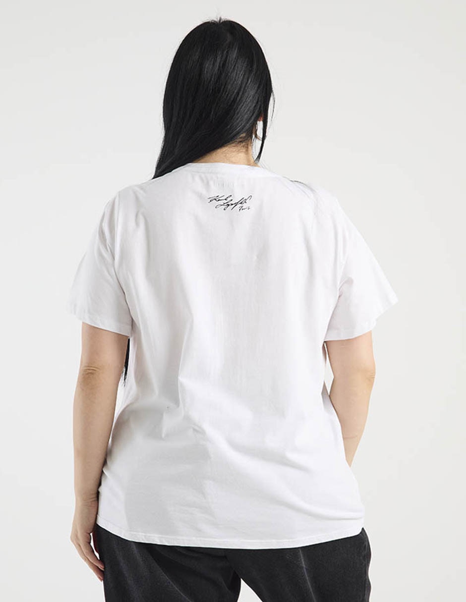 Playera manga corta cuello redondo para mujer 2