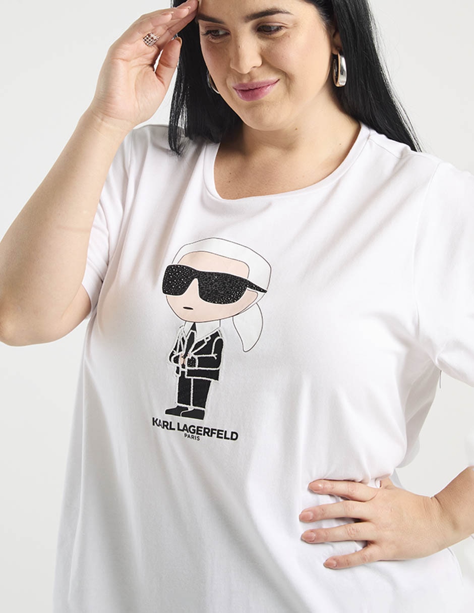 Playera manga corta cuello redondo para mujer 4
