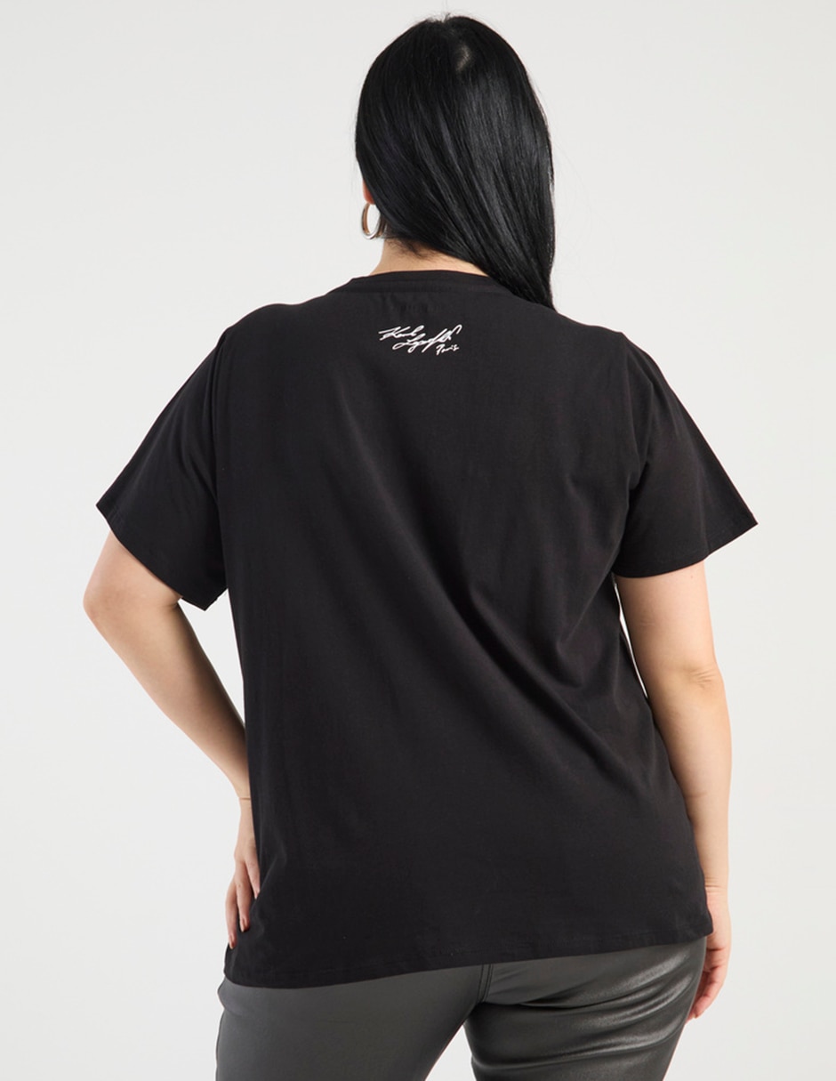 Playera manga corta cuello redondo para mujer 2