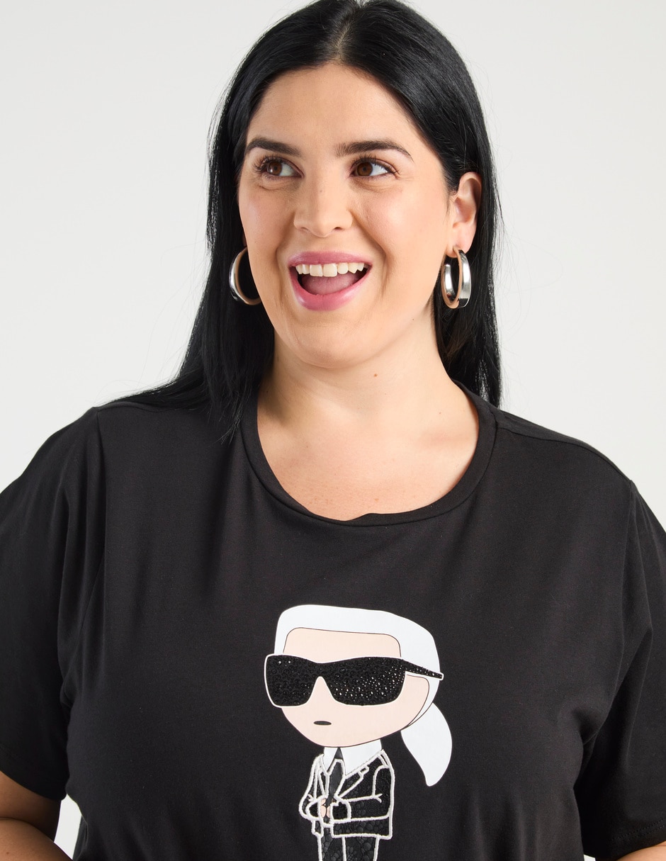 Playera manga corta cuello redondo para mujer 4