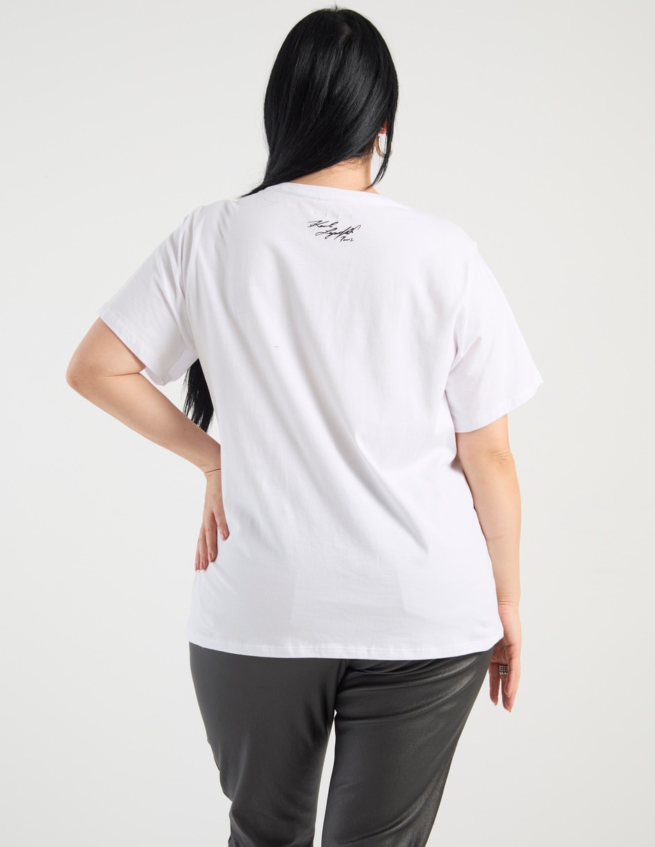 Playera manga corta cuello redondo para mujer 2