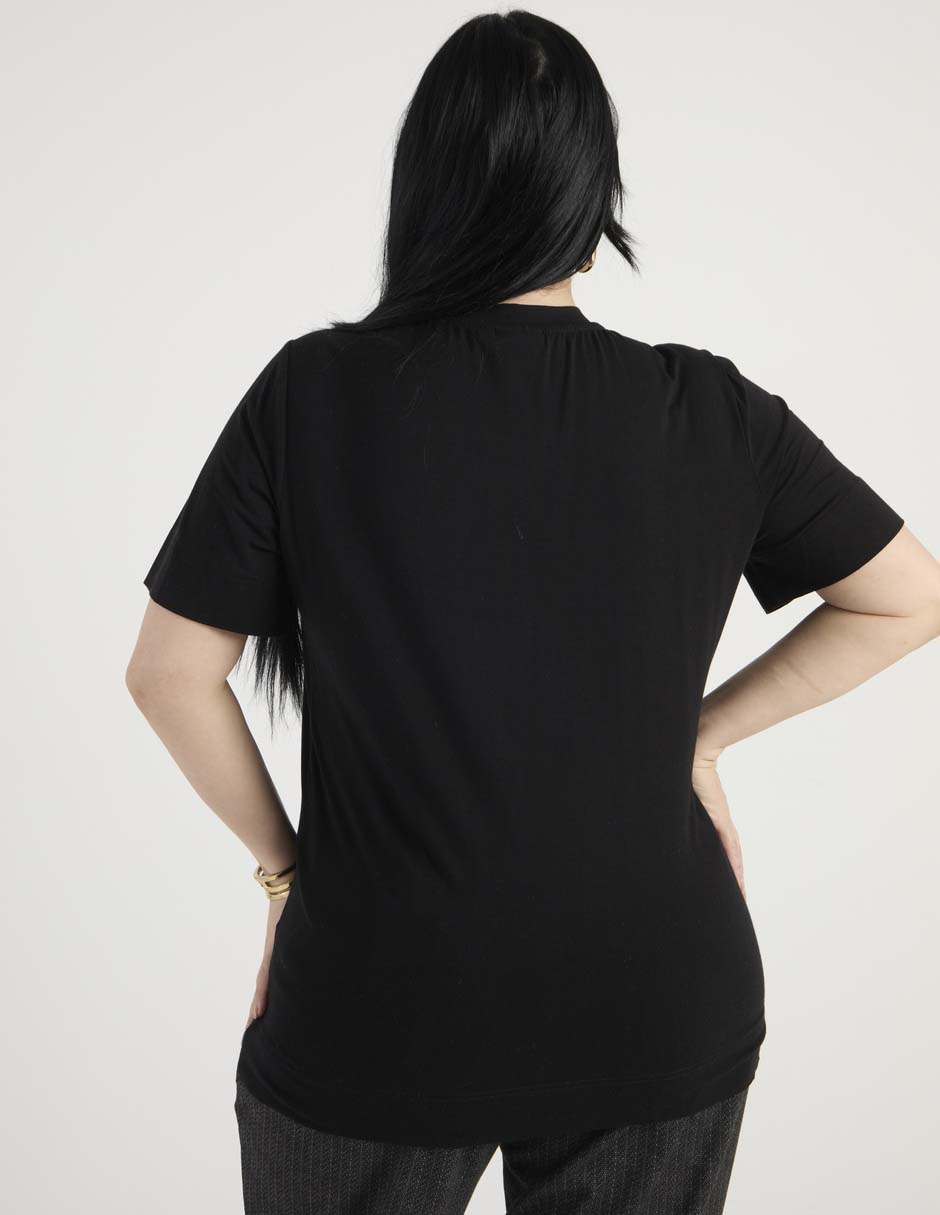 Playera manga corta cuello redondo para mujer 2