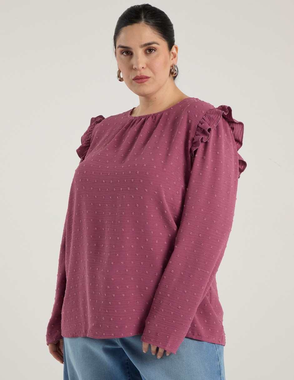 Blusa manga larga para mujer