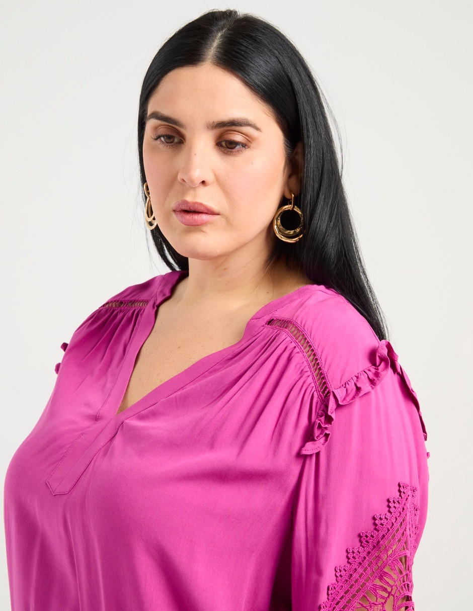 Blusa manga larga para mujer 4