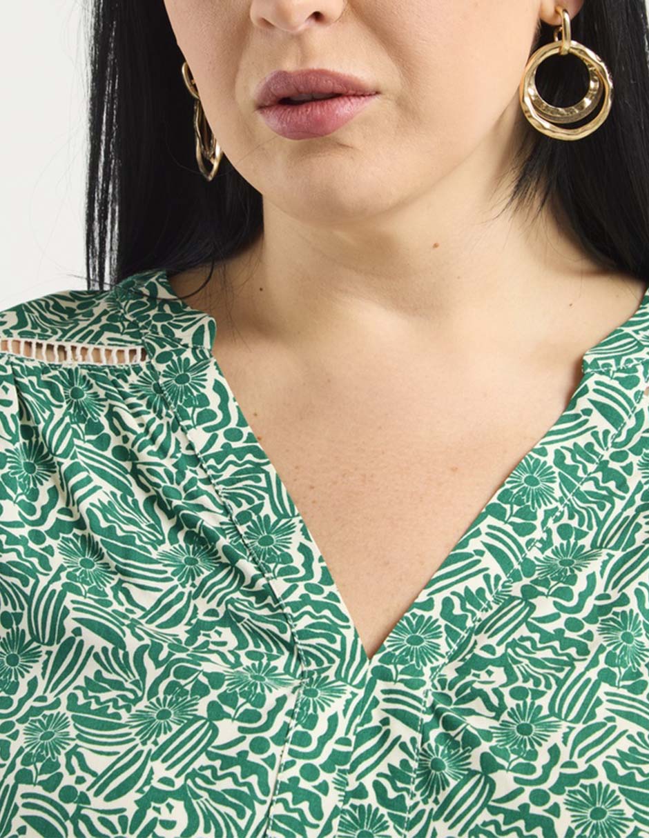 Blusa manga larga para mujer