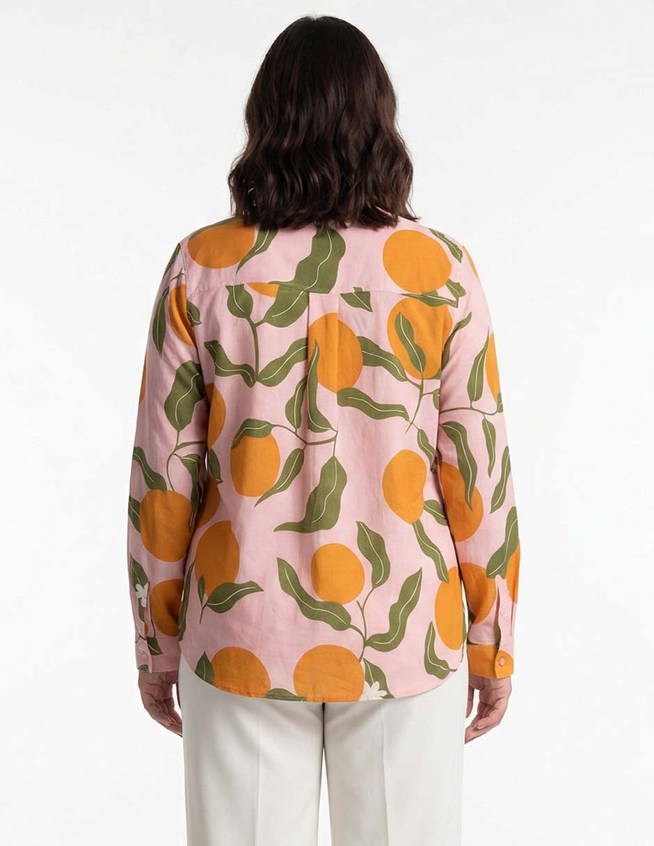Blusa camisera manga larga para mujer 2