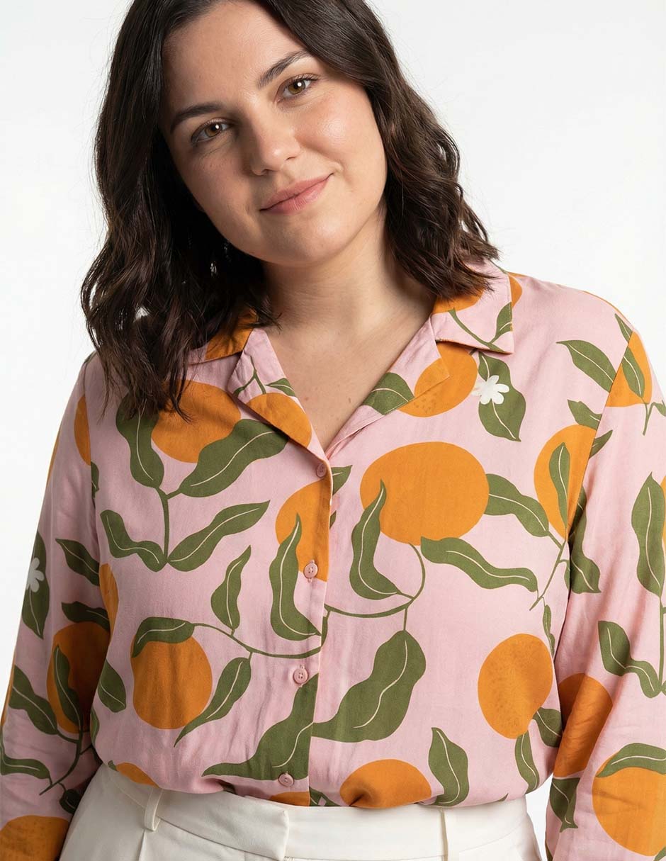 Blusa camisera manga larga para mujer 4