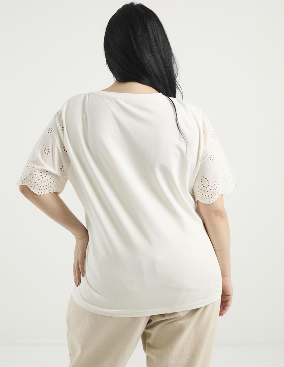Playera manga corta cuello redondo para mujer 2