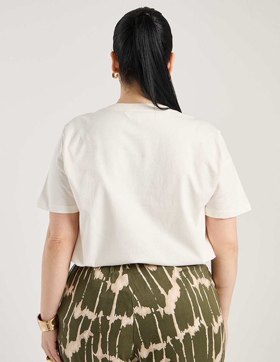 Playera manga corta cuello redondo para mujer 6