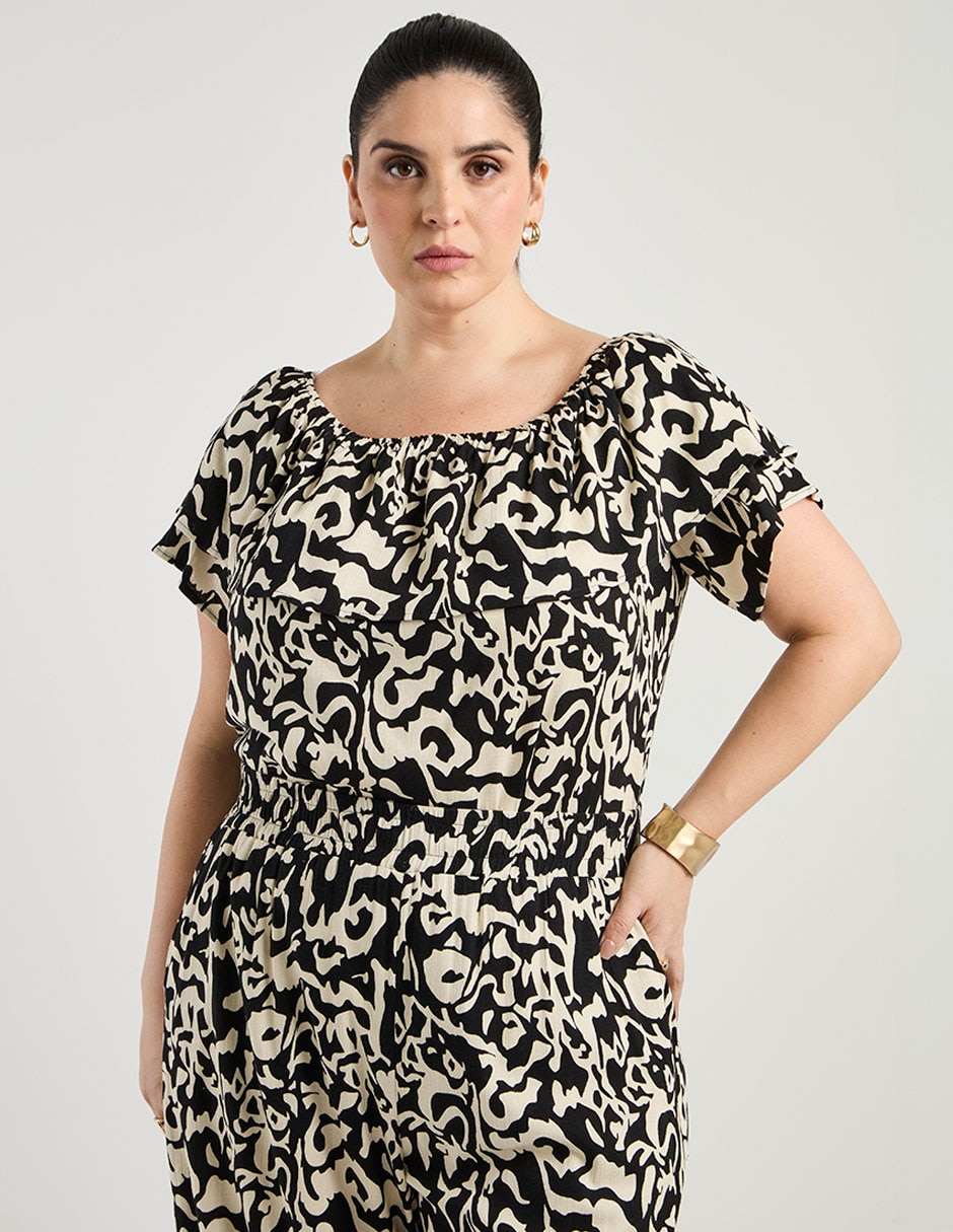 Blusa manga corta para mujer
