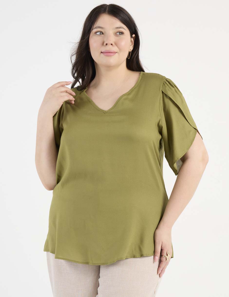Blusa manga al codo para mujer 2