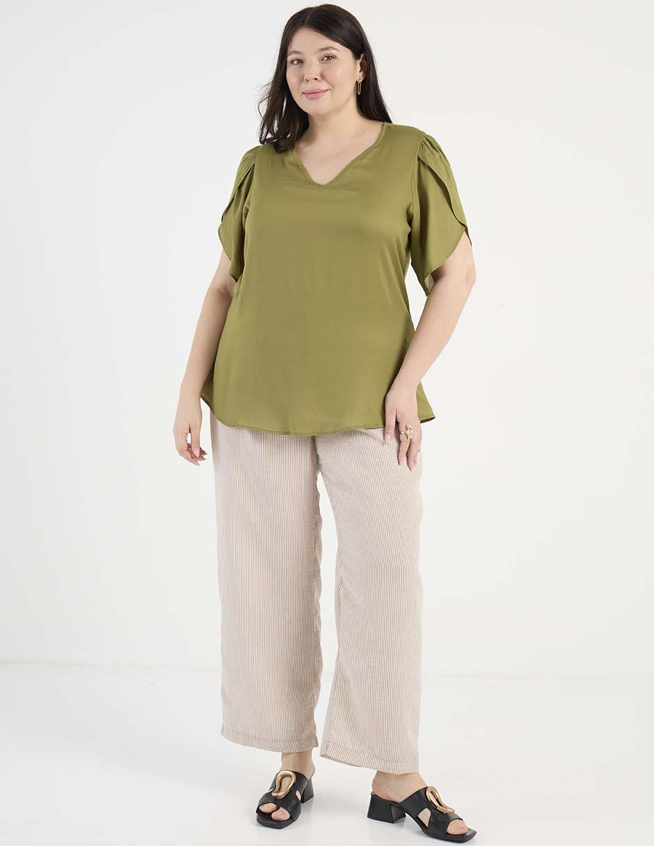 Blusa manga al codo para mujer 3