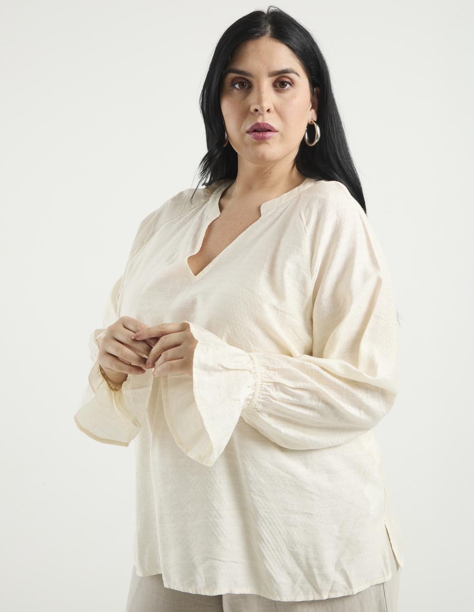 Blusa manga larga para mujer
