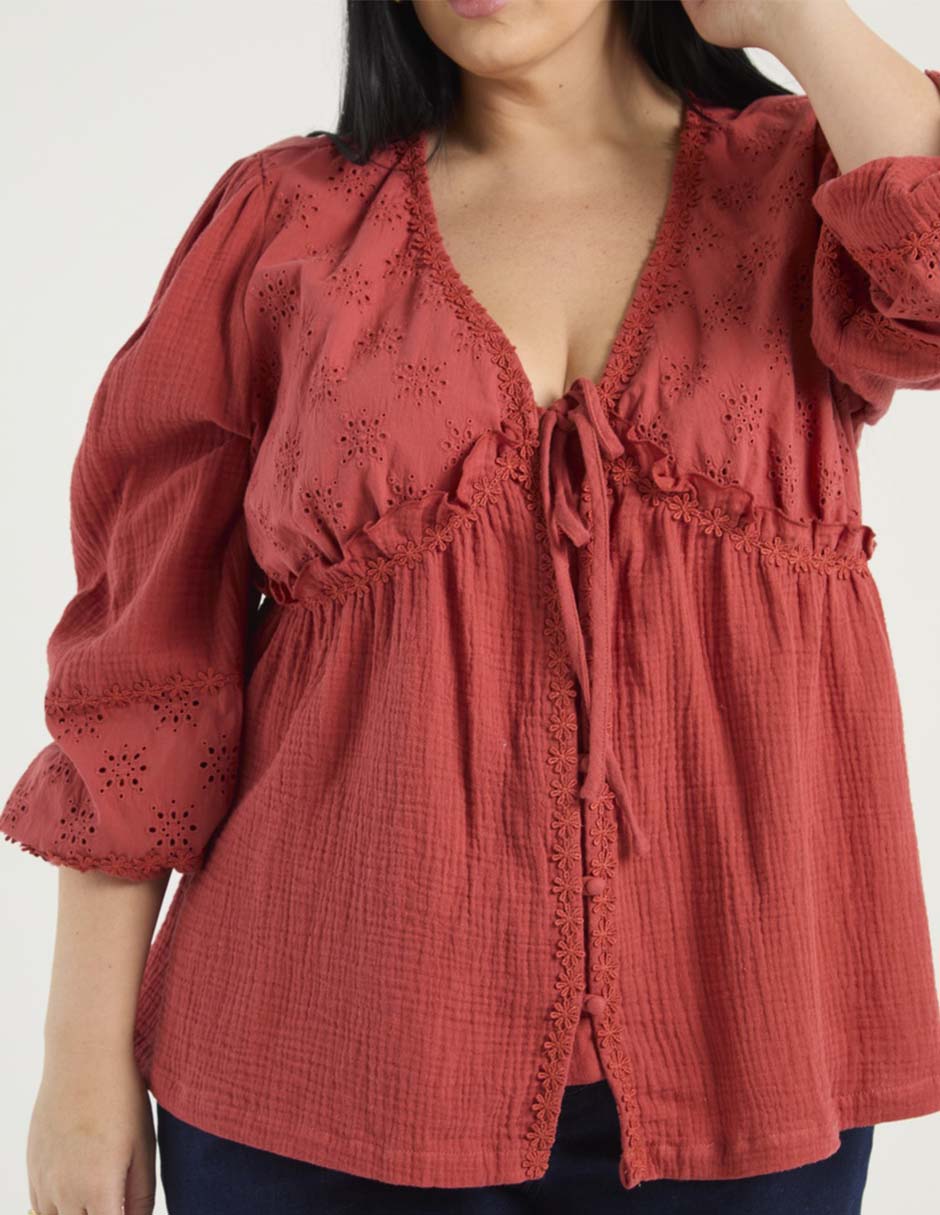Blusa manga 3/4 para mujer 5