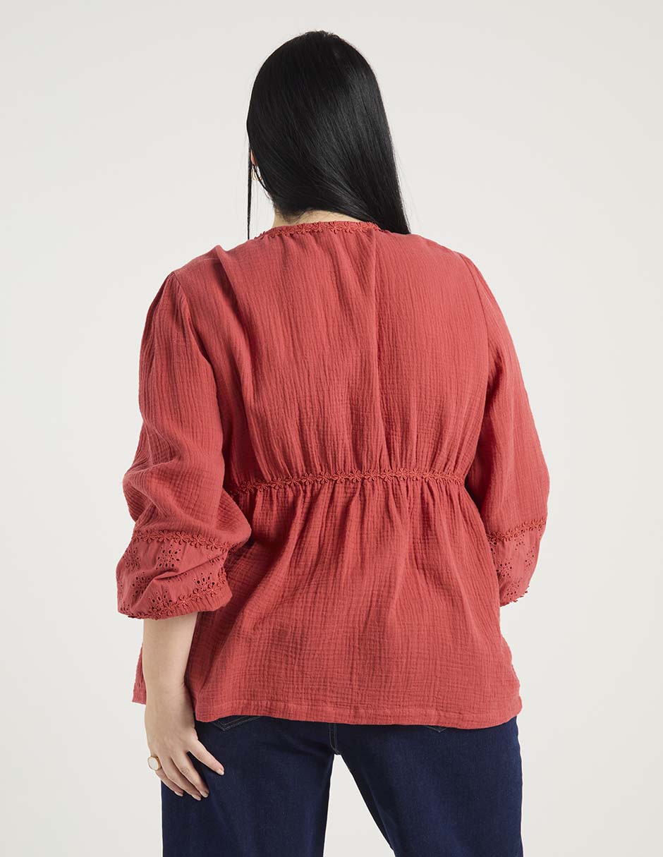 Blusa manga 3/4 para mujer 7