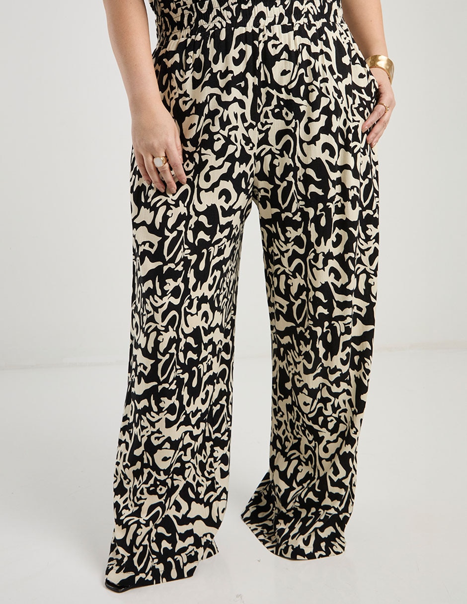 Pantalón acampanado relajado para mujer Pantalón acampanado relajado para mujer