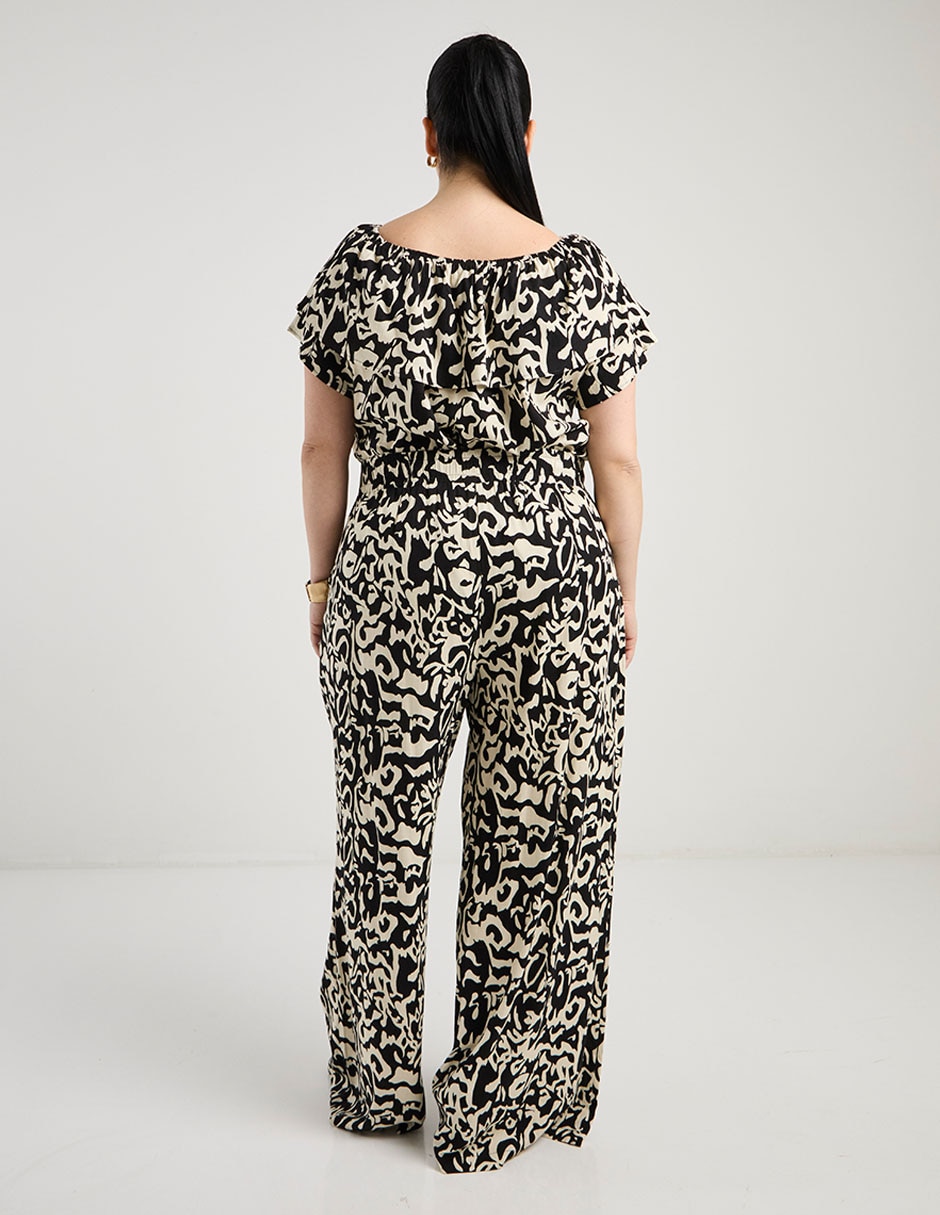 Pantalón acampanado relajado para mujer 6