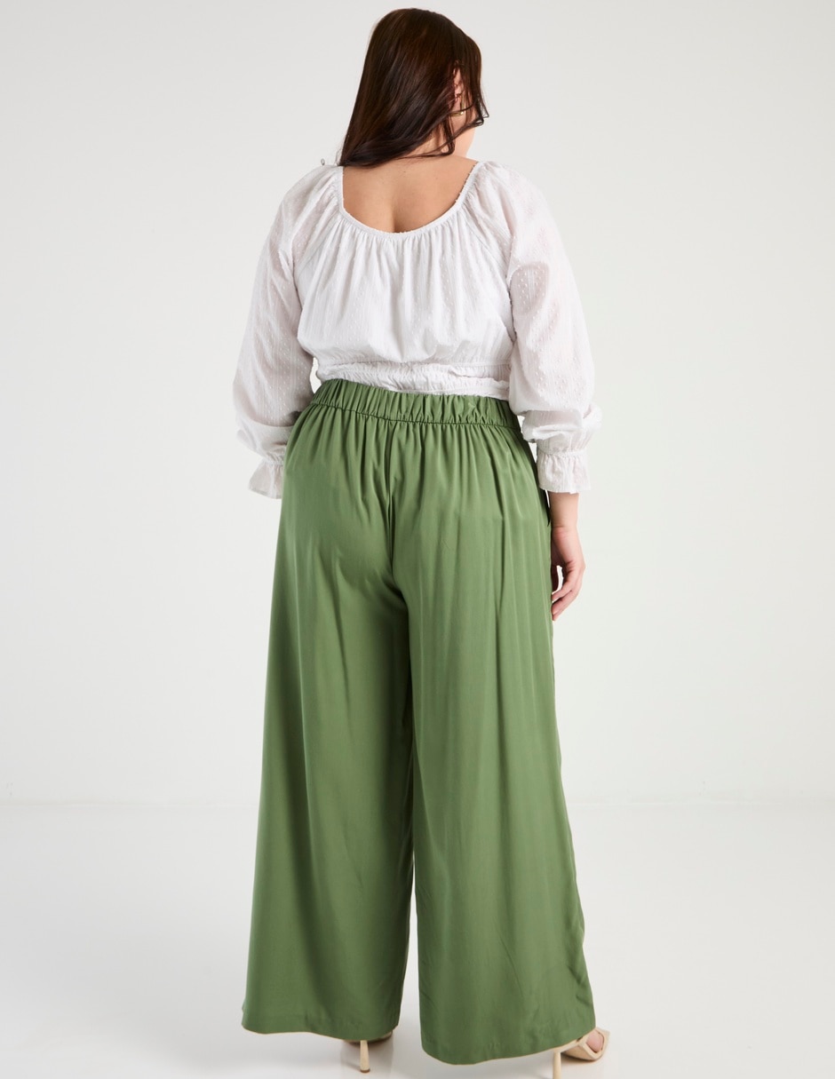 Pantalón coulotte relajado para mujer 2
