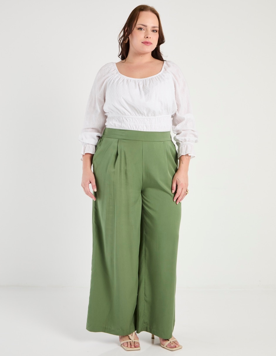 Pantalón coulotte relajado para mujer 3