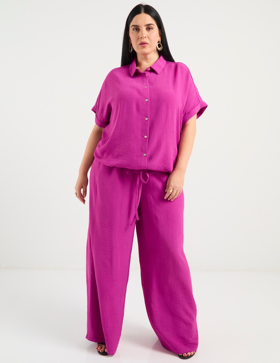 Blusa camisera manga corta para mujer 3