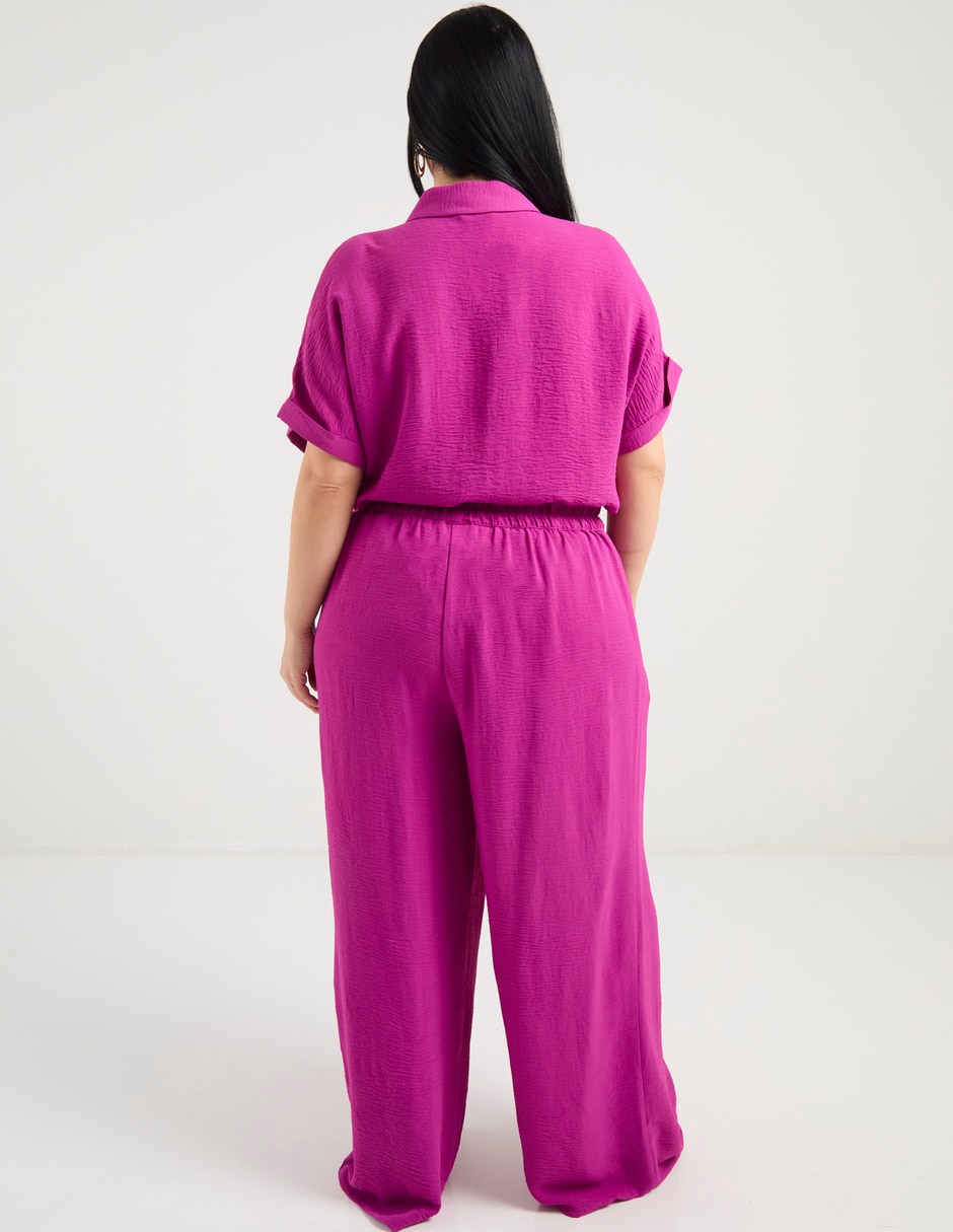 Pantalón acampanado amplio para mujer 6