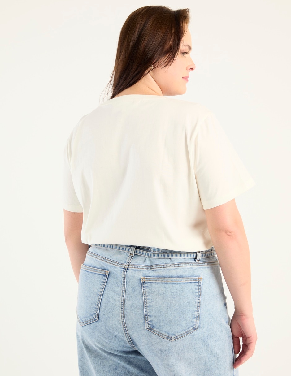 Playera manga corta  cuello redondo para mujer 2