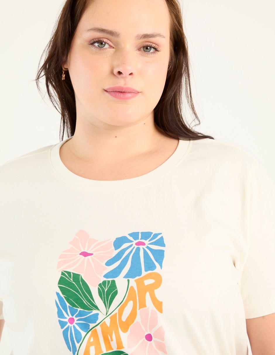 Playera manga corta  cuello redondo para mujer 4