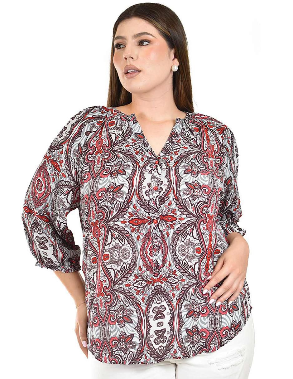 Blusa manga 3/4 para mujer Blusa manga 3/4 para mujer