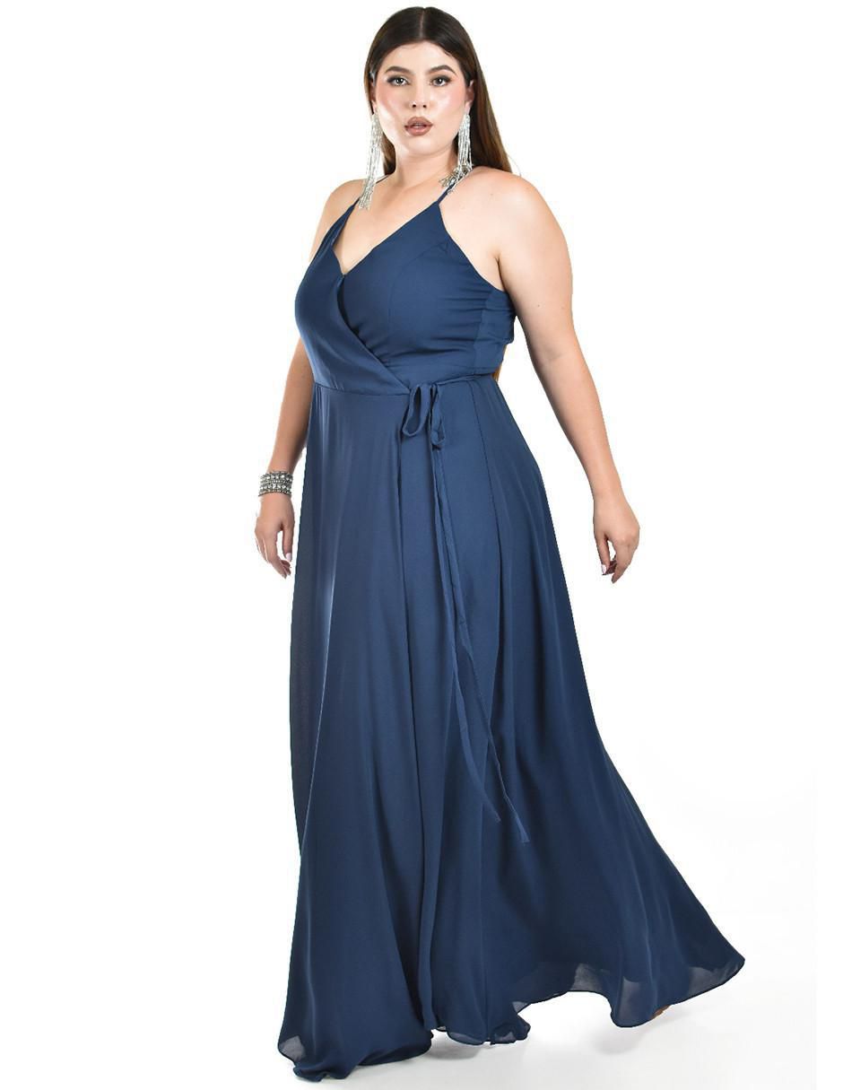 Vestido largo de fiesta escote V 2
