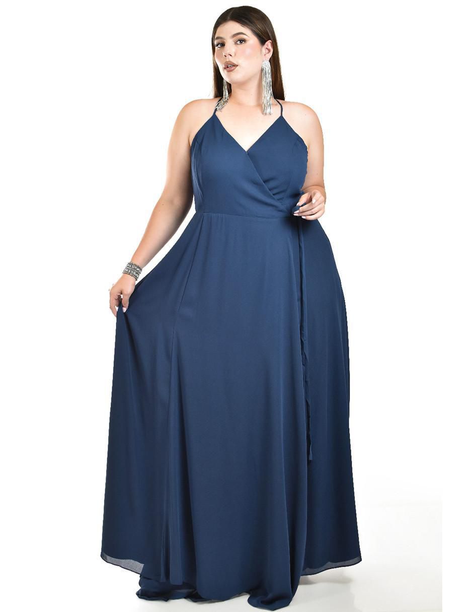 Vestido largo de fiesta escote V 5