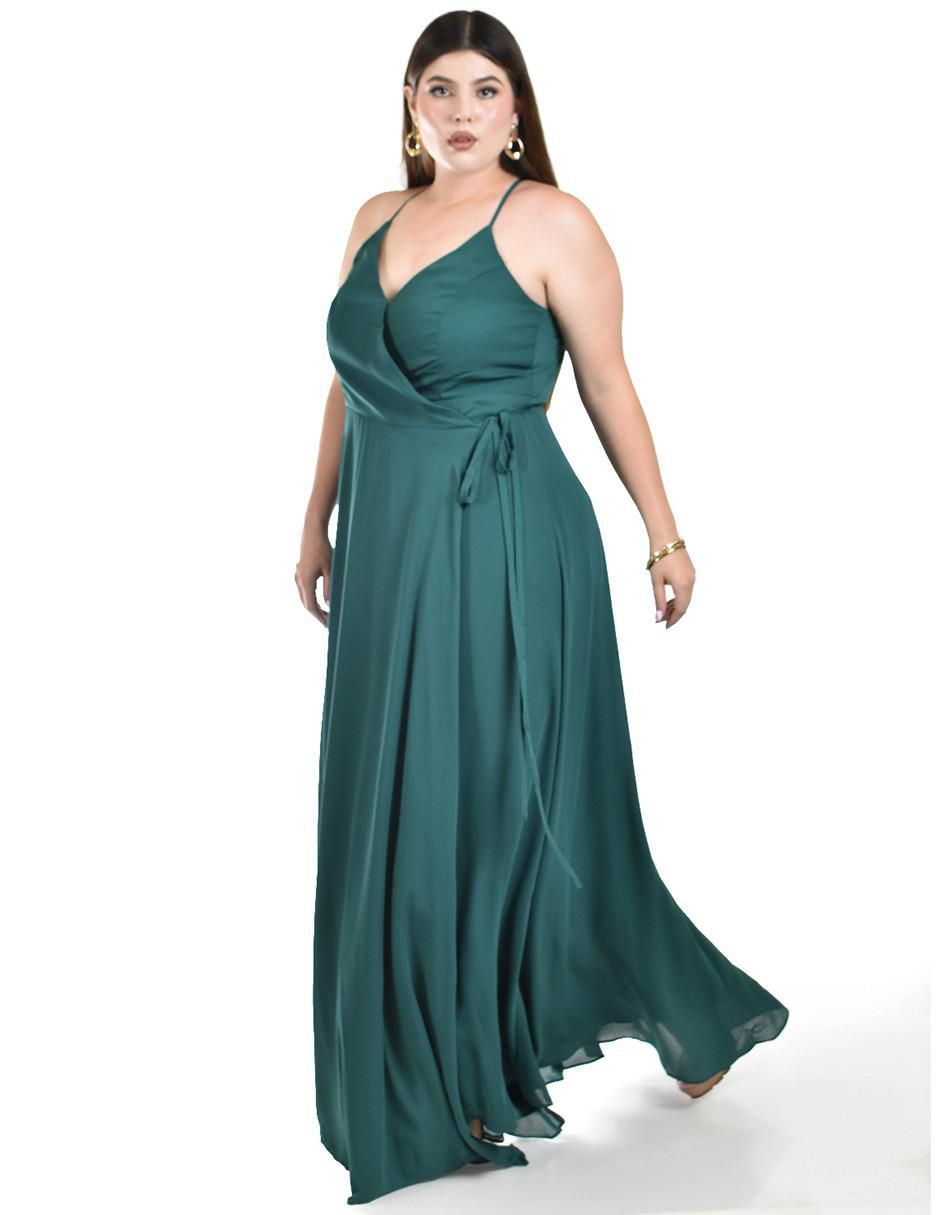 Vestido largo de fiesta escote V 2